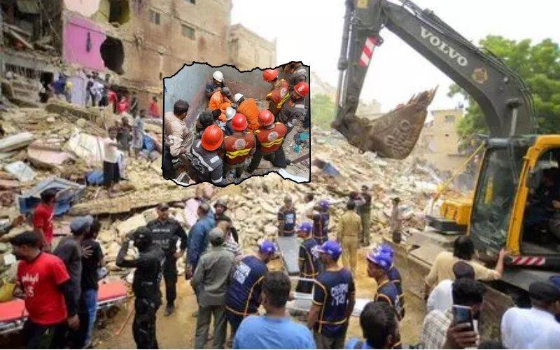   کراچی کے اپارٹمنٹ میں گیس سلنڈر دھماکہ۔ کم از کم 16 افراد ہلاک